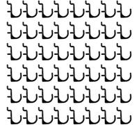 Holibanna Metal Pegboard Hook 100PCS Pegboard Hooks J Peg Board Organizer Accessories Organizing Tool Black Peg Wall s