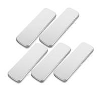 Holibanna Metal Pencil Case Tin Box for Boys and Girls, Small Rectangular Single-Layer Metal Storage Box with Lid, 5pcs Stationery Organizer for School and Office Use, Matte Finish (21.5x6x2cm