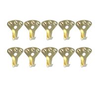 Holibanna Metal Photo Frame Back Plates Golden Hooks with Small Nails 10pcs for Hanging Photo Albums Professional Finish for Wood Projects and Picture Frames and Fashion Wall Clocks