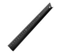 Holibanna Metal Sewing Ruler Black Iron Durable Measuring Tool with Precision Scale for Quilting Tailoring Leather Crafting DIY Projects