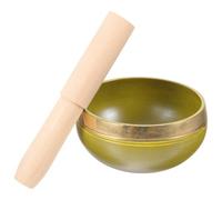 Holibanna Metal Tibetan Singing Bowl with Wooden Mallet for Yoga Meditation and Mindfulness Handcrafted Resonant Sound Healing Bowl for Stress Relief and Spiritual Practice