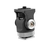 Holibanna Mini Ball Head Tripod Mount Adapter Hot Shoe Base for Camera Light Monitor Aluminum Alloy Rotation Tilt Compact Durable Holder for Photography Accessories