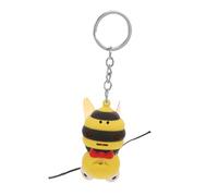 Holibanna Mini Bee Keychain with LED Light and Bee Sound ABS Material Yellow Black Battery Operated 5.0 * 4.0 * 3.0cm Youth Random Style