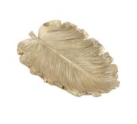 Holibanna Mini Jewelry Tray Leaf Shape Decorative Jewelry Plate for Rings Earrings Hair Bands Reusable Premium Metal Trinket Dish Organizer for Home Wedding Anniversary Birthday Gift