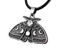 Holibanna Moth Necklace Moon Phase Necklace Retro Chains Gothic Pendant Wing Chain Antique Star Chain Butterfly Hanging Pendant Butterfly Charm Pendant Delicate Alloy Miss Hanging Necklace
