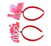Holibanna Mother's Day Floral Headband Heart Design Hair Accessories for Parties and Photo Booth Fun Elegant Mom Celebration Props
