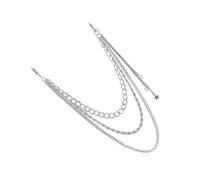 Holibanna Multi-layer Alloy Star Waist Chain for Pants Silver Fashionable Jeans and Leather Pants Accessory Heat Resistant Hip Hop Style Chain for Disco and Streetwear