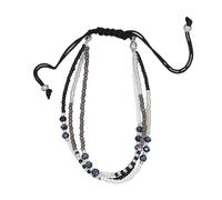 Holibanna Multi-layers Boho Bracelet Wrist Decoration with Colorful Beads and Black Knitted Rope, Lightweight Ethnic Style Wristband for Party and Travel