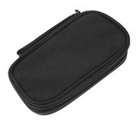 Holibanna Multifunctional Electronic Travel Cable Organizer Bag with Double-layer Design and Pvc Material, Compact Charger Organizer Case for Travel Essentials and Device Protection Black