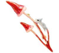 Holibanna Mushroom Bunny Pattern Brooch Animal Brooches for Clothes Enamel Pin Pin Badge Backs for Women for Bags
