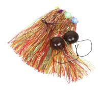 Holibanna Natural Coconut and Breathable Grass Skirt Set for Hawaiian Beach Dance Quick-assembly Tropical Luau Outfit with Flexible Coconut Shell Top and Colorful Waist Skirt for Women
