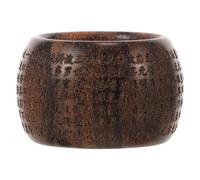 Holibanna Natural Wooden Buddhism Thumb Ring for Men and Women Practical Finger Ring with Tiger Stripe Design Lightweight Decorative Wood Jewelry for Everyday Wear