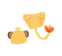 Holibanna Newborn Lion Costume Soft Crochet Knit Photography Outfit Unisex Lion Clothes for Newborn Photoshoots Simple Wear Animal Theme