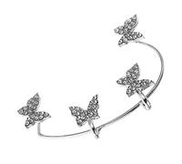 Holibanna No Piercing Butterfly Ear Cuffs for Women Left Ear Bone Clip Earrings