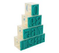 Holibanna Number Date Stamp Set with Large Digits, Portable Rubber Code and Number Stamps for Office, Classroom Activities, and DIY Card Making Craft