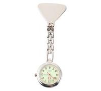 Holibanna Nurse -Light Silver Metal Triangle Pocket Watch Boys and Girls Elderly Clip On Fashion Accessory
