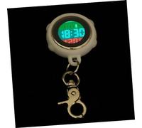 Holibanna Nurse Pocket Watch Digital Stopwatch White Key Buckle Design Silicone Plastic Precision Movement Convenient to Carry Simple Appearance Lightweight Work in The Hospital Great Gift