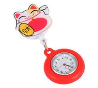 Holibanna Nurse Pocket Watch Retractable Clip On Hanging Fob Telescopic Chest Watch Number for Medical Staff