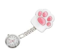 Holibanna Nurse Watch Fob Watch Cat Paw Hanging Cute Quartz Extra Button Battery