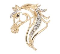 Holibanna Openwork Horse Brooch Rhinestones Zodiac Horse Art Pin for Chinese Year Celebrations Stylish Animal Brooch Pin Jewelry for Women Suits and Party Supplies