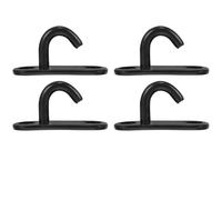 Holibanna Pad Eye Plate Hooks for Hanging U-Shaped 4pcs Stainless Steel Ceiling and Wall Mounting Hooks Built to Last with Oval Opening in Walls and Ceilings