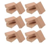 Holibanna Paper Jewelry Boxes - 24Pcs Rectangle Kraft Present Packaging Boxes with Lids Lightweight Portable Elegant Design for Personal Collections Boutique Displays Valentine Day