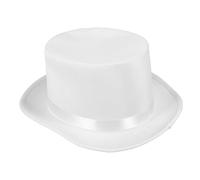 Holibanna Party Hat Fan Birthday Hat Top Hat Wizard Hat Mens Black Hat Slash Hat Extra Tall Top Hat Top Hats Hat with Face Cove Victorian Hat Whote Cloak Coatume Straw Hat Toohat White