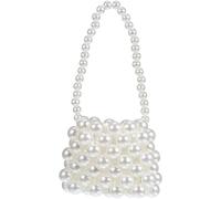 Holibanna Pearl Purse for Women Mini Handbag White | White, Compact Lightweight, Artificial Pearl, 18.00X10.00X3.50cm, 1 X Purse