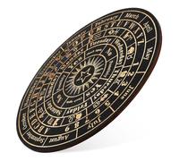 Holibanna Pendulum Board for Divination Elegant Wooden Tarot Board with Distinctive Symbols for Home Decor and Spiritual Guidance Meticulously Crafted and Easy to Interpret
