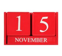 Holibanna Perpetual Desk Calendar Wooden Adjustable Blocks European Style Decorative Table Calendar for Home Office Use