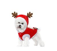 Holibanna Pet Dog Cat Christmas Reindeer Costume Dog Winter Clothes Vest Xmas Costume