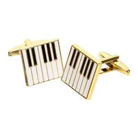 Holibanna Piano Design Cufflinks Gold Alloy Shirt Sleeve Cufflinks Men’s French Cuff Studs Business Suit Accessories