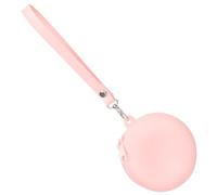 Holibanna Pink Small Silicone Coin Purse with Wrist Strap, Zipper Change Pouch Keyring, Mini Handheld Coin Wallet with Wristlet for Travel and Everyday Use