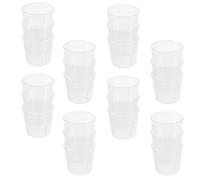 Holibanna Plastic Reptile Feeding Measuring Cups with Scale White 100 Pcs