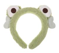 Holibanna Plush Frog Headband for Face Wash and Makeup, Comfortable and Supple Green Hairband, Creative Cartoon Style for Applying Facial Mask Or Skincare Routine