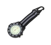 Holibanna Pocket Watch Backpack Clip on Watch Lightweight Zinc Alloy Digital Dial with Nylon Strap Accurate Timekeeping Simple Design for Outdoor Backpackers