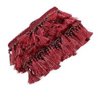 Holibanna Polyester Curtain Fringe Tassel Trim for Sewing and DIY Creation, Decorative Quality Fabric Curtain Trim in Red, Suitable for Clothes and Desk Home Decor Accessories