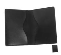 Holibanna Portable Business Card Holder for Men Black Genuine Leather Wallet Case with Multi-Function Card Organizer for Business Credit Id and Passport Protection