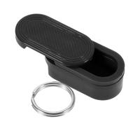 Holibanna Portable Magnetic Pill Box with Strong Sealing with Keyring for Travel, Black Plastic Medicine Container for Vitamins and Tablets Outdoor Use