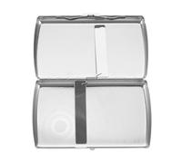 Holibanna Portable Metal Cigarette Case with Spring Clip Retro Outdoor Cigarette Protector Holder Compact Silver Travel Storage Box for Men and Women