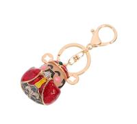 Holibanna Practical Chinese God of Wealth Keychain Pendant Versatile Hanging Decoration for Keys Handbags and Car Beautiful Accessory for Gifting
