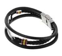 Holibanna Pu Leather Knitted Multi-Layer Bracelet Cuff with Guitar Design for Men and Boys Adjustable Wristband Fashion Accessory