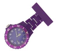 Holibanna Purple Fob Watch for Nurse Doctor Pocket Watch Brooch Pin Number Dial Sturdy Construction Keyring Pendant
