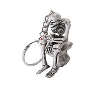 Holibanna Purse Accessories 2pcs Skull Holder Keychain for Accesorios Auto Cool Keychains Toilet Keychain Skull Toilet Holder Auto Accessories Silver Pendant Man Car Halloween