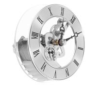Holibanna Quartz Clock Insert Replacement 86mm round Zinc Alloy Movement Kit with Roman Numerals and Visible Gear Mechanism for DIY Wall Clock Repair