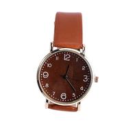 Holibanna Quartz Watch Women Wrist Watch Pu Leather Strap Brown Fashion Simple Surface Design Comfortable to Wear Suitable for Working and Party