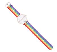 Holibanna Rainbow Designed Quartz Wrist Watch with Delicate Decoration and Suitable for Daily Wear Unisex Fashion Accessory