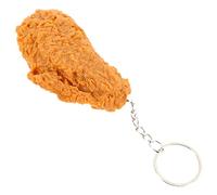 Holibanna Realistic Fried Chicken Keychain Pendant PVC Imitation Food Keyring for Keys Bags Backpacks Fun Novelty Accessory for Chicken Lovers Safe Durable and Eye-catching Design