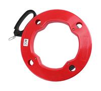 Holibanna Red Steel Fish Tape Wire Puller Electrical Cable Fishing Tool for Hidden Conduits Easy Operation Multipurpose Wire Pulling Device for Electricians