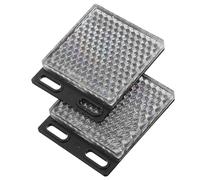 Holibanna Reflective Panel Abs and Acrylate Material, Square Shape 2pcs with Retroreflective Performance and Strong Weather Resistance for Photoelectric Sensor Suitable for Traffic